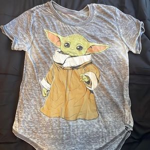 Gently used baby Yoda women’s size medium shirts